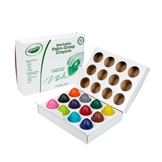 【美國繪兒樂Crayola】幼兒可水洗掌握蛋型蠟筆12色 紙盒顏色隨機｜專為兒童設計 可水洗系列 安全無毒