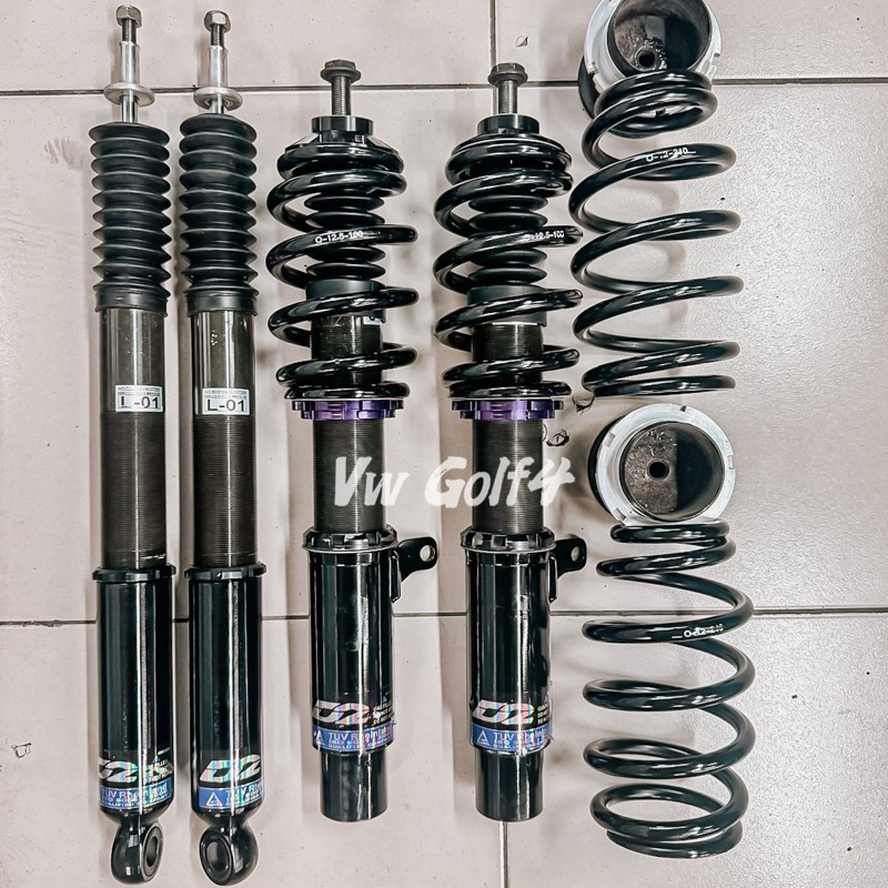 vw golf4 bettle 中古改裝高低軟硬可調避震器 d2