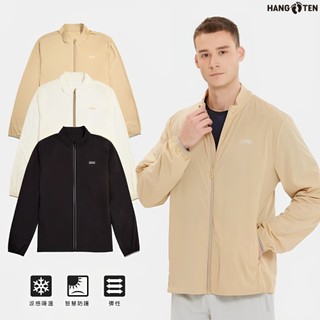 【Hang Ten】男裝-恆溫多功能-立領涼爽防曬輕量彈性尼龍外套(多色選)