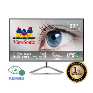 ViewSonic 優派 VX2776-SH 27型 抗藍光無邊框美型 IPS電腦螢幕 支援HDMI