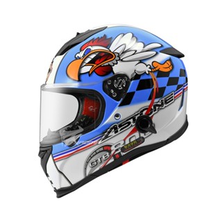 【ASTONE】送好禮 安全帽 GTB800 AO18 亮光藍白 內鏡 雙D扣 內襯可拆 822BA 全罩帽｜耀瑪騎士
