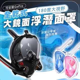 【蝦皮隔日配】浮潛面罩 全罩式 全臉面罩 浮潛面鏡 浮潛面罩 潛水鏡 浮潛蛙鏡 浮潛 蛙鏡 泳鏡 D0409010