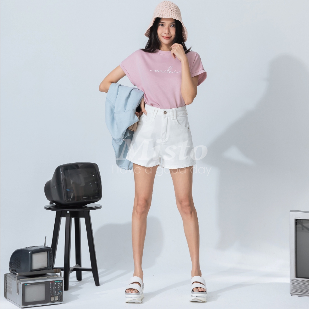 【MISTO SHOP】韓系 修身斜紋短褲 SML