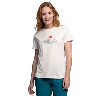 德國【Schoffel】女快乾排汗短袖印花上衣 / 24SL20-13530-[米白、海軍藍]