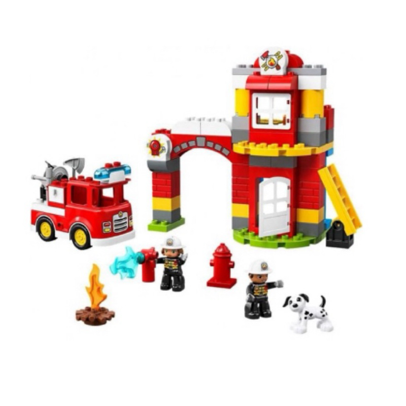 Lego 樂高 duplo 得寶 10903消防局 消防車 二手