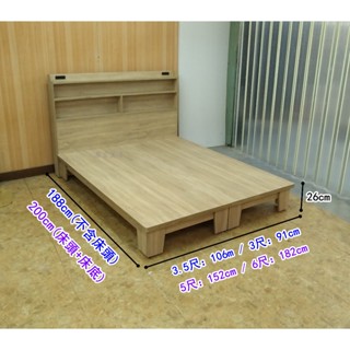 【SG居家美學】※限高雄市區※(SG4-807)3尺/3.5尺單人-5尺/6尺雙人.雙層.雙插座.床頭片/高腳床底.床架