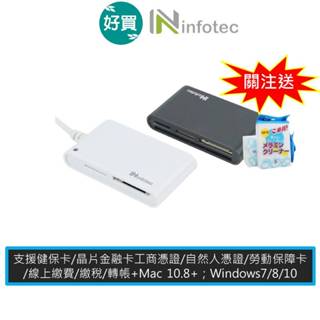 infotec 英富達 IC103 ATM 多合一 記憶卡 晶片 讀卡機 鐵灰/白色 健保卡 自然人憑證 晶片金融卡