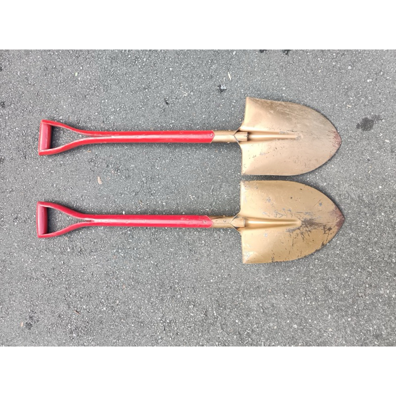 金鏟子 尖鏟 木柄尖型圓鍬 園藝鏟 開工鏟 二手