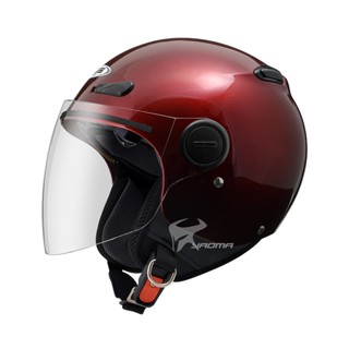 【ZEUS】安全帽 ZS-210BC 素色 酒紅 內鏡 內建墨鏡 半罩帽 飛行帽 210BC 3/4罩｜耀瑪騎士
