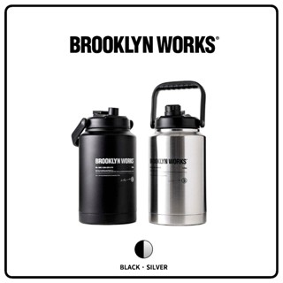 山森𝟯𝟰 ㋡ 預購 3.8 L 不鏽鋼保冰水壺 黑/銀/冰桶袋 BROOKLYN WORKS 保冰桶 水桶 3.8公升