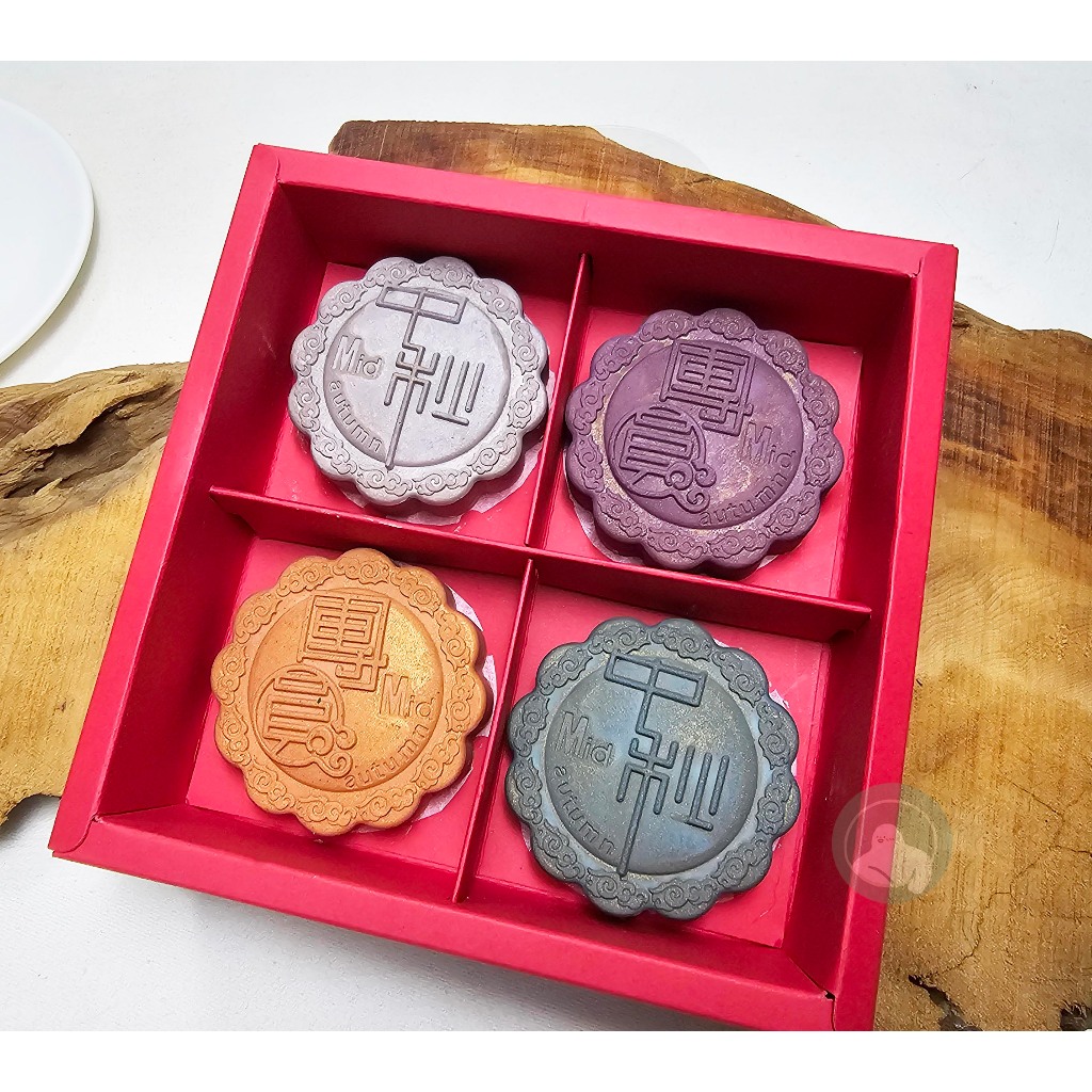 【皂安。自造~現貨】大/小牛皮紙磨砂四格盒 包裝盒 包裝糖果 餅干 手工皂 交換禮物 中秋禮盒