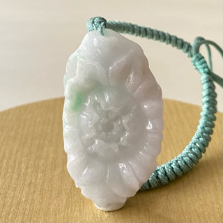 【採霏】天然緬甸玉A貨 翡翠 冰糯種淺紫綠色花開富貴手鍊