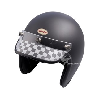 【ZEST.CO】帽簷 透明 白格 賽車格紋透 短帽簷 復古帽簷 帽沿 安全帽配件 山車帽 三扣式｜耀瑪騎士