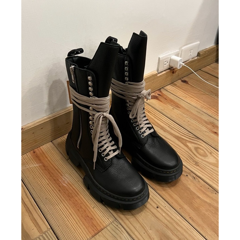Rick Owens x Dr. Martens 1918 mega lace boots