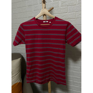 UNIQLO紅藍白條紋短T