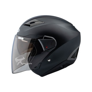 【ZEUS】安全帽 ZS-611F 素色 消光黑 內藏墨片 五件式內襯 插扣 3/4罩 611F｜耀瑪騎士