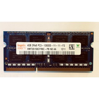 ◆◆珍品◆◆㊣ ◆海力士◆ SK HYNIX DDR3 4GB 2Rx8 PC3-12800S 筆記型電腦記憶體