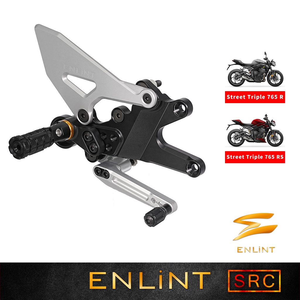 【ENLiNT】SRC系列｜Street Triple 765 R/RS｜2017-22 ｜腳踏後移