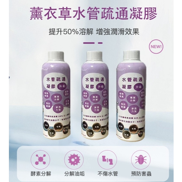 森吉百貨 愛微酵 薰衣草水管疏通凝膠 (加強版) / 柑橘水管疏通凝膠 350ml 水管疏通凝膠