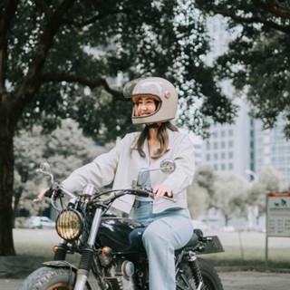 最美駝色全罩式安全帽 復古且精緻 特選涼感布料 偉士牌 Vespa 重機 全罩安全帽 Moder 可拆洗 安全認證
