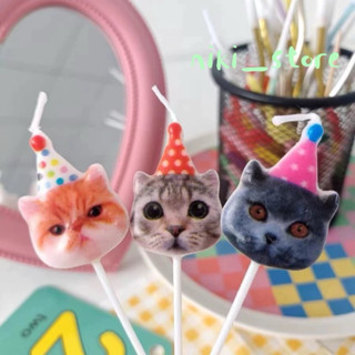 ｜現貨秒出｜韓系ins貓貓大頭蠟燭、生日蠟燭