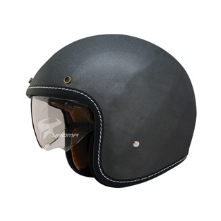 【THH】贈抗UV鏡片 安全帽 T-383A+ 消光鐵灰 內建墨鏡 復古帽 半罩帽 3/4 383｜耀瑪騎士