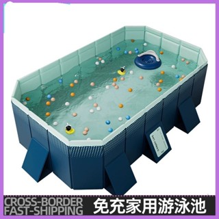 【Zhuyin】臺灣24H出貨 4米 免充氣家用折疊泳池 免嘴吹折疊泳池 蓄水池 折疊收納泳池 夏天玩水泳池 免嘴吹泳池