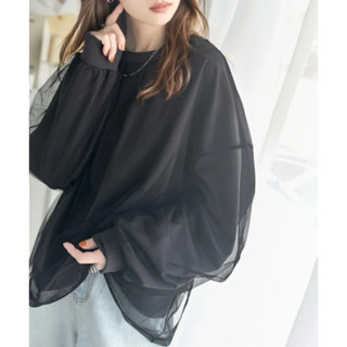 日本預購【Lottie🇯🇵】JAVA 今季大本命✨1枚でコーデが決まる。裹長毛袖口縮兩層飄逸造型長袖上衣