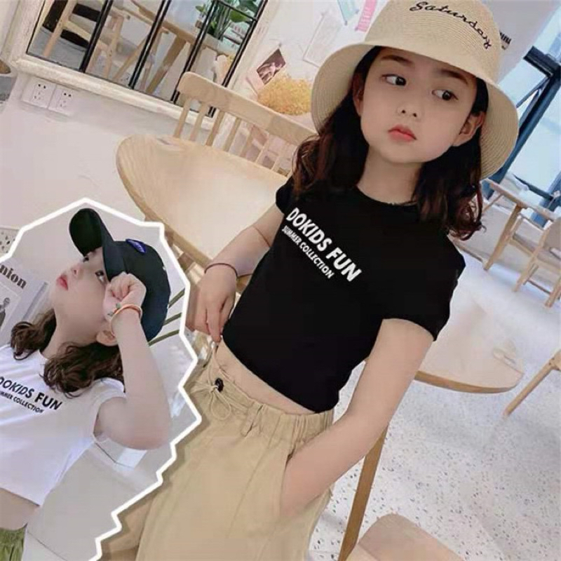 🎉台北現貨天天出貨女童韓版純棉短袖t恤2026新款時尚露肚臍T恤中大童打底衫夏季短袖上衣