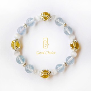 【GoodChoice】水晶手鍊-灰姑娘的玻璃鞋- I 海水藍寶 I 黃水晶 I 白貓眼 I