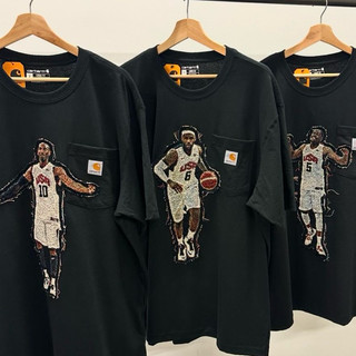 〖LIT-select〗Inwayoveryourhead Carhartt USA 美國隊 LBJ 絨繡 編織 短T