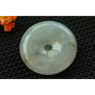 特價N412玉扣❀翡翠玉A貨冰潤淡紫飄花平安扣玉牌吊墜墜子玉珮【緬甸玉翠軒】玉首飾品