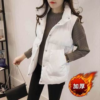 馬甲背心 棉服馬甲 背心上衣 排扣外套 無袖外套 保暖馬甲M-3XL秋冬外套 防風背心1029