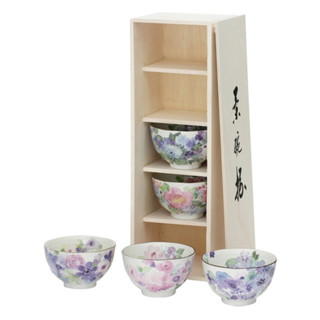~*蝦皮代開發票*~日本 花工房 美濃燒 陶瓷飯碗5入組 01473
