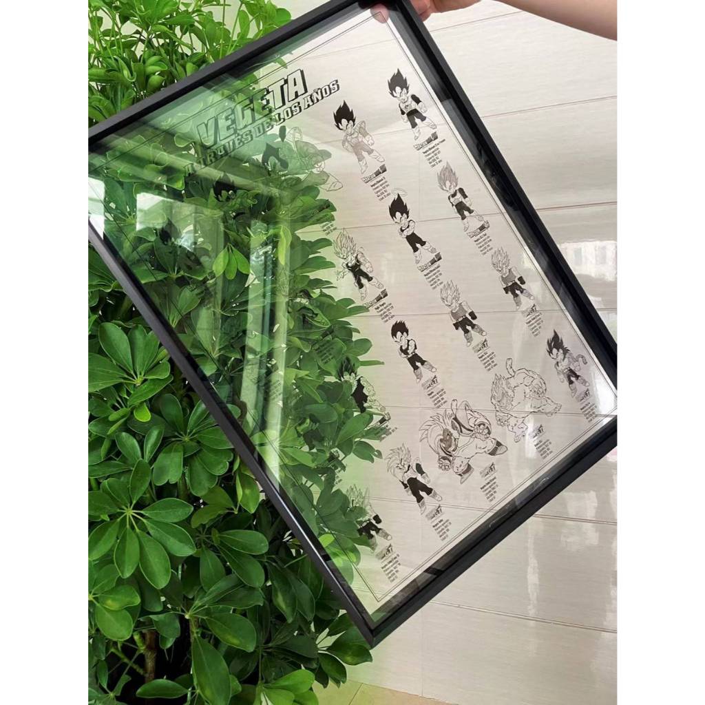 動漫本部精選-七龍珠 千鳥社《貝吉塔透明畫》七龍珠貝吉塔全家福超級賽亞人透明相框