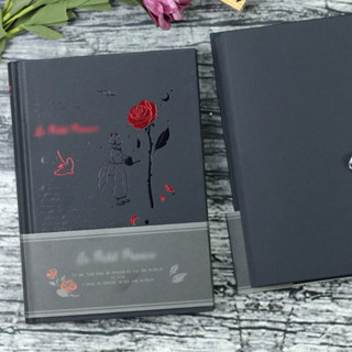 小王子 玫瑰 🌹狐狸🦊A5筆記本 純黑紙 純黑內頁 筆記本 128張