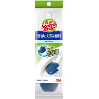 3M 百利 長效型菜瓜布馬桶刷 , 1柄+2刷頭 [4710367580416]