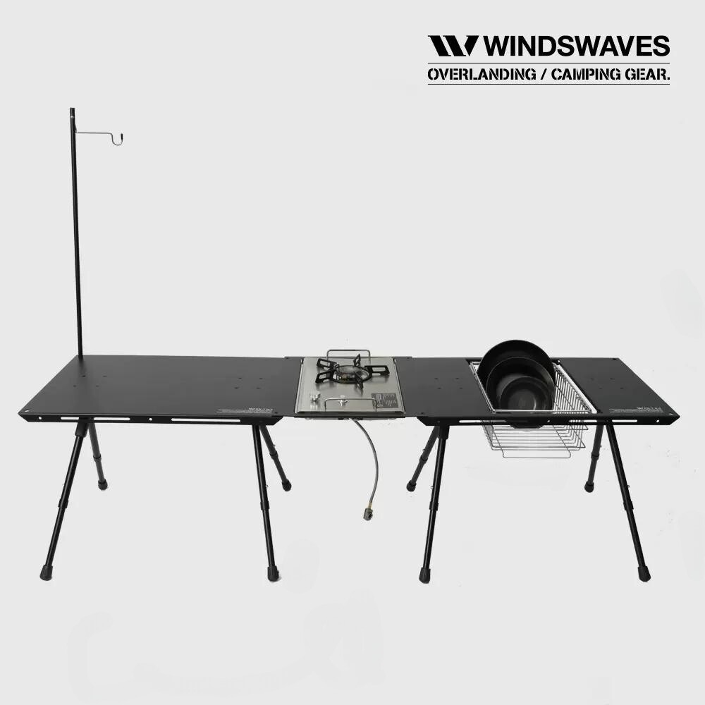 台灣現貨[韓國Windswaves] 露營桌IGT快速開收鋁合金戰術桌IGT延伸桌露營桌野營