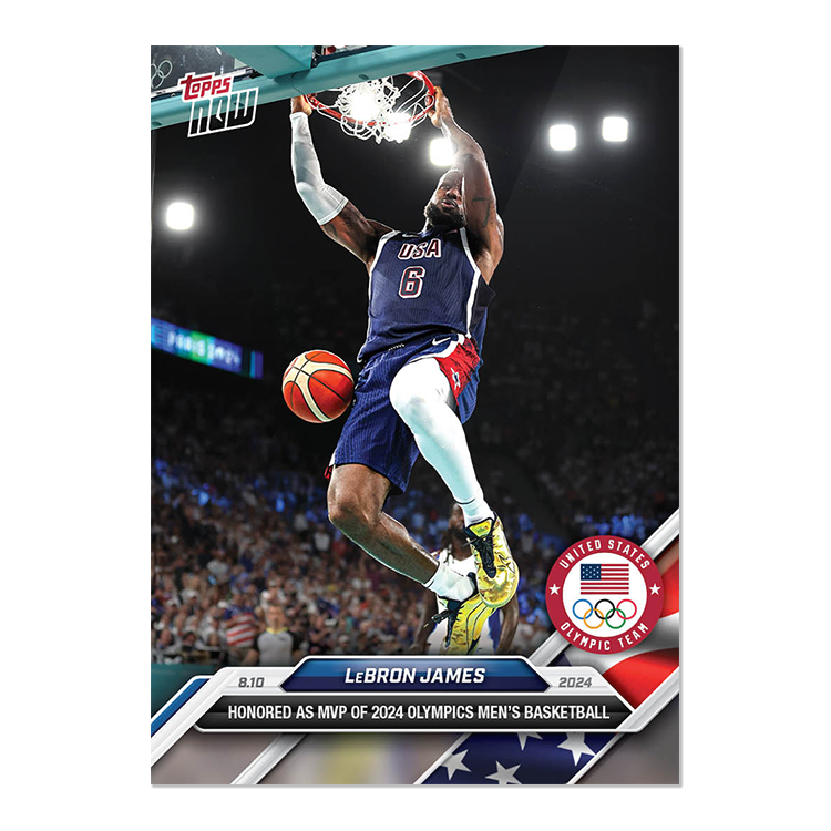 LeBron James 球員卡 2024 TOPPS NOW Card 30 巴黎奧運籃球MVP