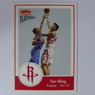 ~Yao Ming.姚明~名人堂/移動長城/小巨人 2004年FLEER PLATINUM.NBA籃球卡