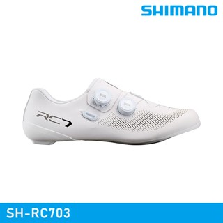 SHIMANO 男 SPD-SL自行車卡鞋 SH-RC703｜白色 (EU38~50) 寬楦版