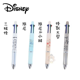 雀斑日舖❤️現貨【迪士尼四色筆】日本正版 文具 四色筆 原子筆 日本文具 米奇 維尼 自動筆 4+1 Dr Grip