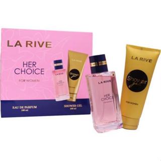 LA RIVE公司貨 HER CHOICE FOR WOMEN淡香精禮盒100ml+沐浴凝膠100ml 香水香氛
