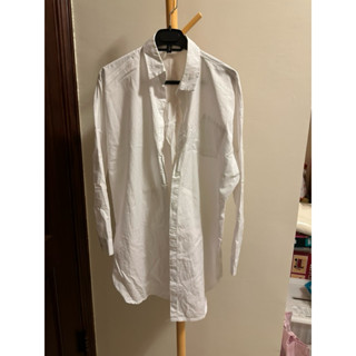 二手/全新 衣服清倉 斷捨離 長版可以反折百搭襯衫 二色