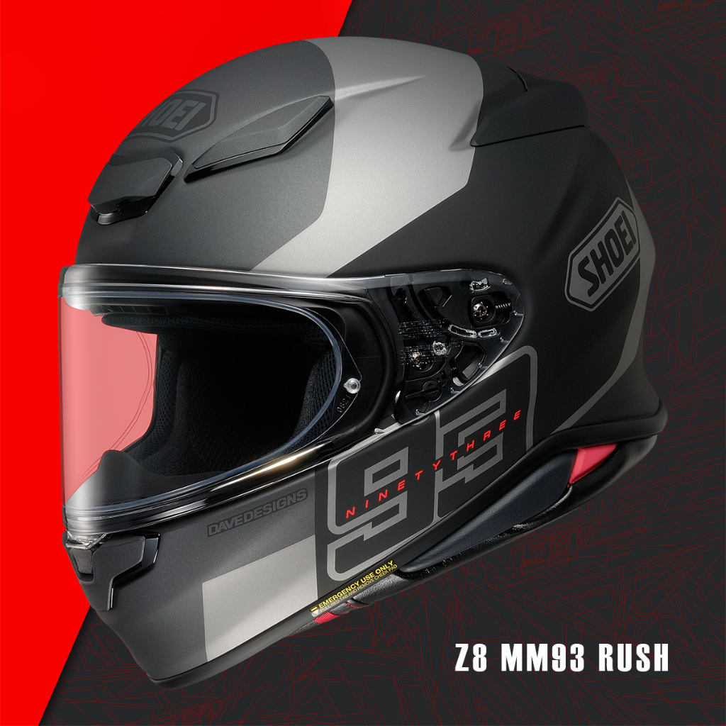 威盛重車人身部品 SHOEI Z-8 MM93 COLLECTION RUSH 消光 選手彩繪 輕量化 全罩式 安全帽