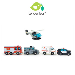 美國【Tender Leaf】即刻救援車隊 木製玩具 兒童玩具 汽車玩具 木質玩具 質感玩具｜翔盛國際baby888