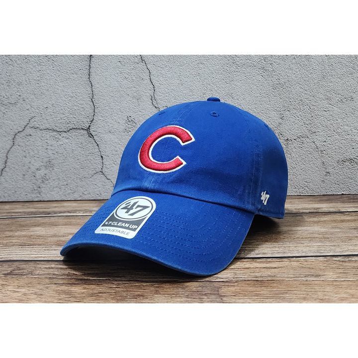 蝦拼殿 47brand MLB芝加哥小熊隊LOGO 藍底紅字C 復古水洗基本款老帽  男女款老帽棒球帽  現貨供應中