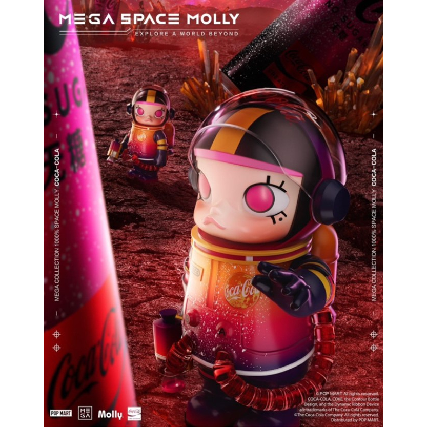 現貨 正版 POPMART 泡泡瑪特 MEGA 珍藏系列 SPACE MOLLY 1000% 可口可樂 初代