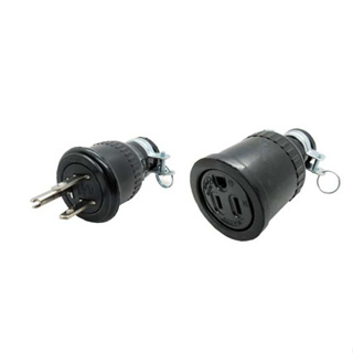 橡膠插座 電纜橡膠插頭 3P 插頭 中間插座 15A H型 接地 LK7004 LK5215