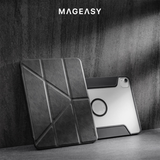 MAGEASY Vivaz+ iPad 全尺寸可拆式多角度支架透明保護套 Air/Pro (翻蓋可拆)